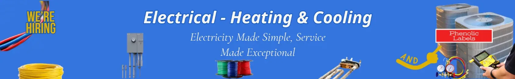 BHS Inc. Electricians Heating & Cooling and Phenolic Labels